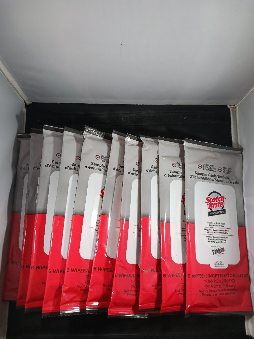 10packs Scotch-Brite 3M 9" " Stainless Steel Kitchen Cleaner Degreaser 6 wipes